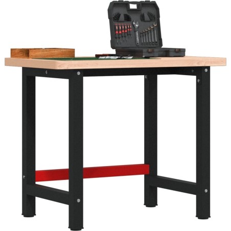 vidaXL vidaXL Arbeitstisch, 100 x 60 x 83 cm, rechteckig, massives Buchenholz