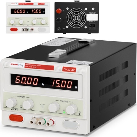Stamos Soldering Labor-Service-Netzteil 0–15 V, 0–60 A DC, 900 W, LED Labor-Service-Netzteil 0–15 V, 0–60 A DC, 9