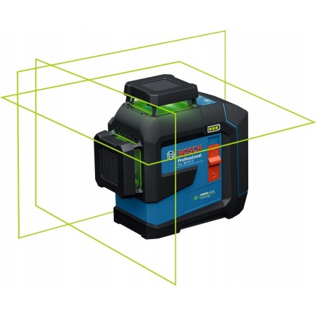 BOSCH.PLANE LASER GLL 80-33 G GREEN USB-C 1x BA 3,7 V 3,0 Ah XL + GRIFF LB 10 + KLEMME DK 20 KOFFER