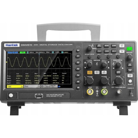 Hantek DSO2D15 – Digitales Oszilloskop, 2 Kanäle, 150 MHz