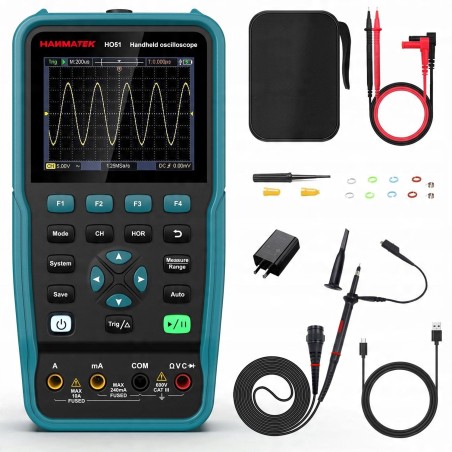 HANMATEK HO51 3-in-1-Oszilloskop mit 3,5-Zoll-TFT-Display, 50 MHz + 1 Kanal