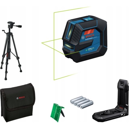 BOSCH. CROSS LASER GLL 20-22 G GREEN + HALTERUNG LB 10 + STATIV BT 150