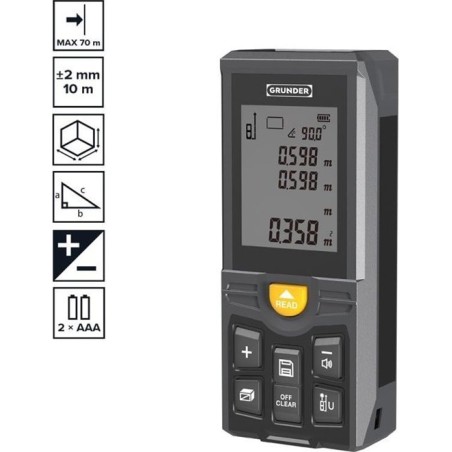Laser-Entfernungsmesser DISTANCE MEASURE GRUNDER CJA70 70 m