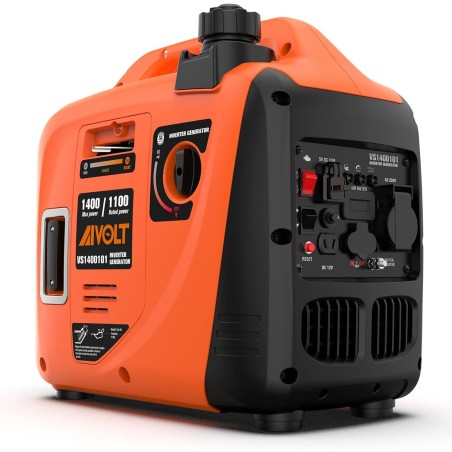 AIVOLT Stromaggregat 1400 W, tragbarer Benzingenerator, neu