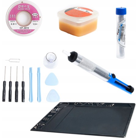 Techrebal Entlötstation ZD-8915 + ESD-Matte, Geflecht, Flussmittel