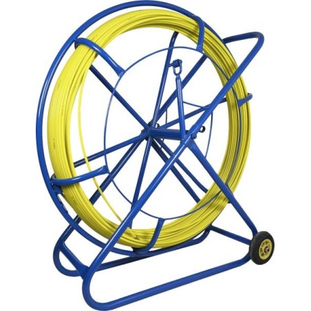 Q-Lantec FRP-Glasfaser-Zugstange für Kabel Ø 8 mm, 200 m, mit Rollen von Q-LANTEC