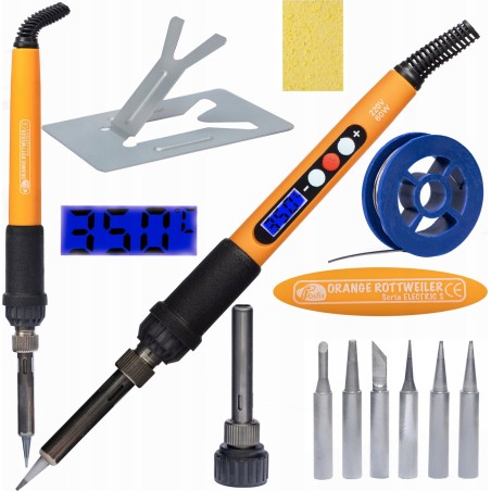 Rosfix Set: Präzisionslötkolben mit Display, Lötspitzen, Holzverbrennung, Federhalter