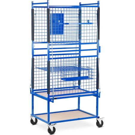 MSW Rollwagen mit Ständer und Korb für Karosserieteile, 60 x 90 x 202 cm Rollwagen mit Ständer und Korb für Karosserieteile,