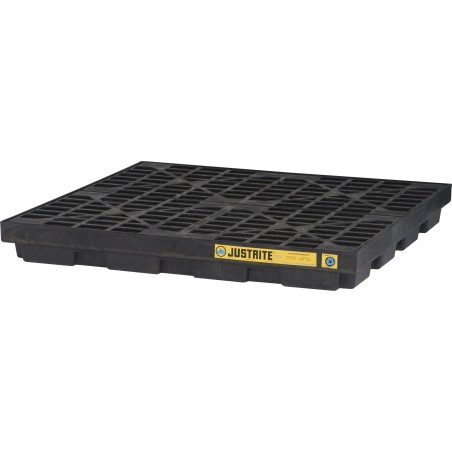 Topserw Auffangwanne für 4 Fässer mit einem Fassungsvermögen von 185 l, Abmessungen 1245 x 1245 x 140 mm