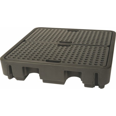 Topserw Auffangwanne für 4 Fässer mit einem Fassungsvermögen von 250 l, Abmessungen 1380 x 1290 x 280 mm
