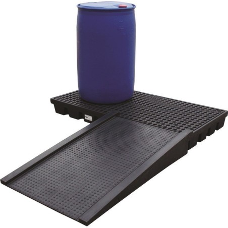 Topserw Auffangwanne für 2 Fässer mit einem Fassungsvermögen von 112 l, Abmessungen 1600 x 800 x 150 mm
