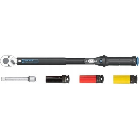 Gedore Gedore Drehmomentschlüssel TORCOFLEX UK Set, 1/2" (schwarz, inkl. 3 Aluminium-Felgensteckschlüssel)