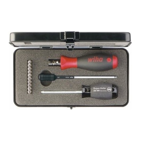 Wiha Wiha Drehmomentschraubendreher-Set TorqueVario-S (schwarz/rot, 14-teilig, 0,8–5 Nm)