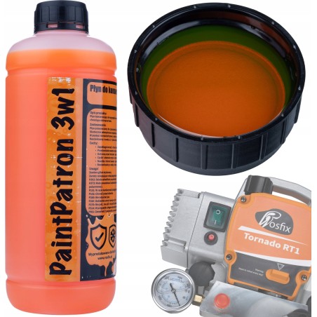 Rosfix 3-in-1-Pflegeflüssigkeit 1 l + Farbspritzpistole mit Düse 517 und Düsenschutz