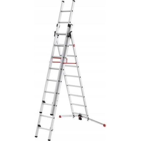 Hailo HAILO S100 Hailo ProfiLOT kombinierbare Aluminiumleiter / 2x9+1x8 Sprossen 039309507