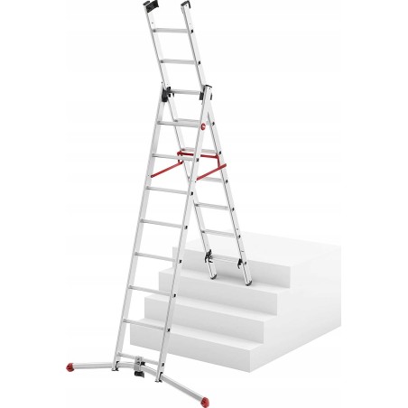 Hailo HAILO S100 Hailo ProfiLOT kombinierbare Aluminiumleiter / 2x9+1x8 Sprossen 039309507