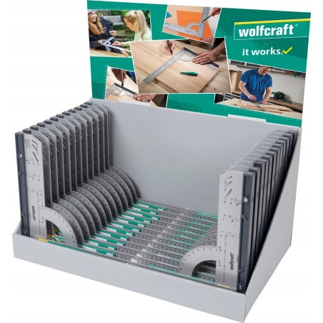 Wolfcraft Universal-Winkel 280 x 500 mm, Wolfcraft, Display mit 24 Stück