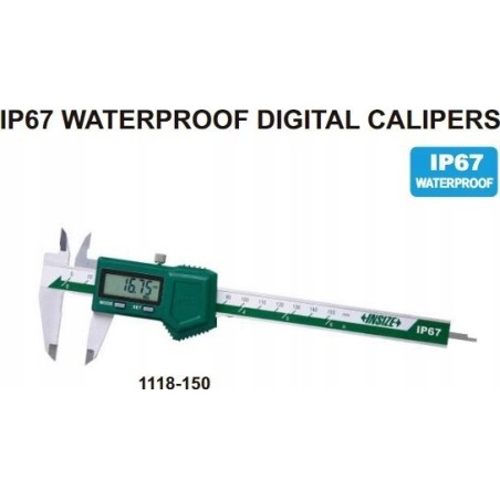 Insize Messschieber  200 digital   8 IP67 3V/ABS/SQ /Zert.