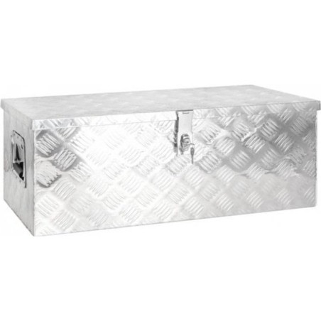vidaXL Aufbewahrungskiste, silber, 80 x 39 x 30 cm, Aluminium