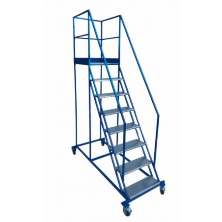 Stahl-Arbeitsbühne, fahrbar, 7 Stufen und Plattform (Standard)
