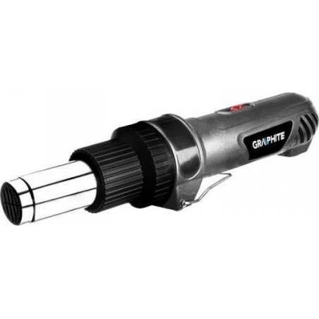 Graphite Heißluftpistole (2000 W, Temperaturbereich: Stufe I: 350 °C, Stufe II: 550 °C, gerader Griff)