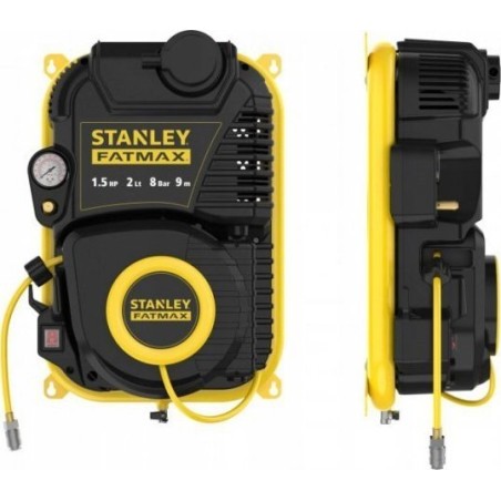Stanley-Kompressor – ölfreier Wandkompressor, 2 l, 1,5 PS, 8 bar, Stanley Fatmax