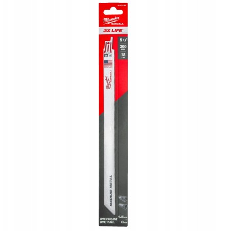 MILWAUKEE BIMETALL-SÄGEBLATT 300 mm/18 Zähne/5 Stück