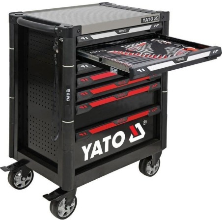 Yato-Werkzeugwagen mit 7 Schubladen und Zubehör (YT-55308)