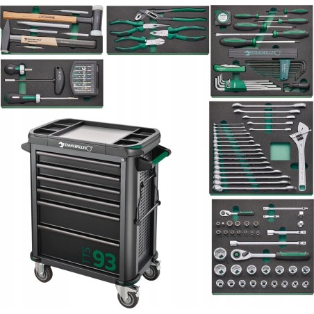 Werkzeugwagen Tool Trolley mit Werkzeugen STAHLWILLE TTS 93/157QR