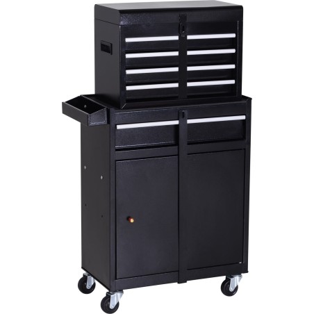 Pako Werkzeugwagen mit 5 Schubladen, 52,5 x 28 x 104,5 cm – Schwarz