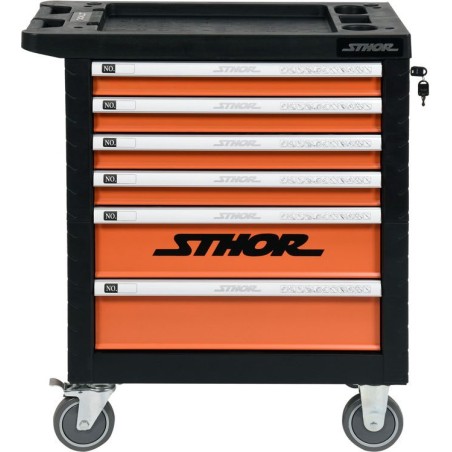 Sthor-Werkzeugwagen mit 6 Schubladen und Zubehör (58550)