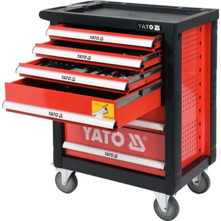 Yato-Werkzeugwagen mit 6 Schubladen und Zubehör (YT-55307)
