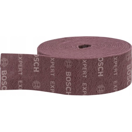 Bosch Expert Schleifrolle N880 Medium A, 115 mm x 10 m, Schleifblatt (rot, 10-Meter-Rolle, für den Handschliff)