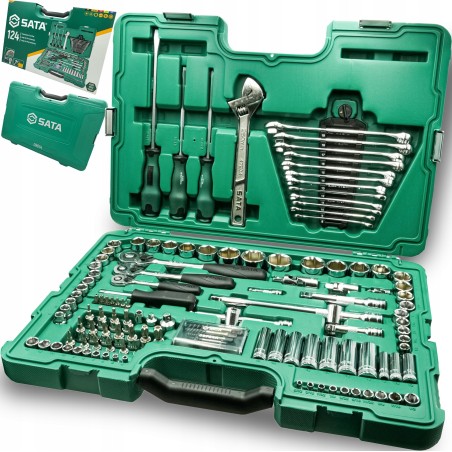 SATA-Werkzeugsatz SATA-Schlüsselsatz  124-teilig  1/4"  3/8" 1/2" Koffer