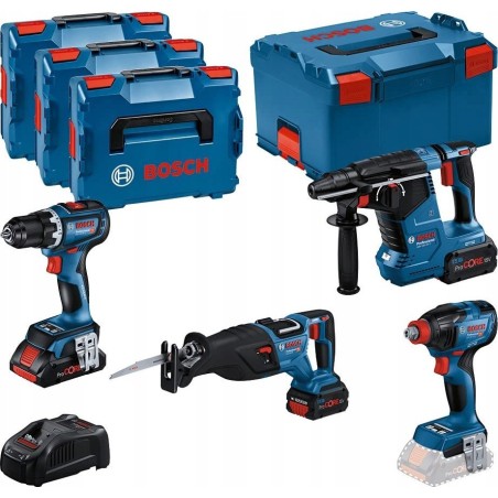 18-V-Werkzeugset GSR+GDX+GBH+GSA 1*4,0 Ah + 2*5,5 Ah