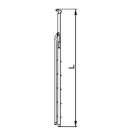 Drabex Einseitige freistehende Aluminiumleiter mit 2 Sprossen (DR1102)