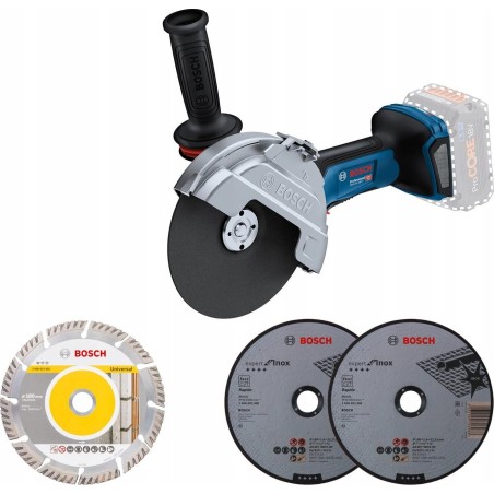 Bosch Akku-Winkelschleifer BITURBO GWS 18V-180 P Professional solo, 180 mm (blau/schwarz, ohne Akku und Ladegerät)