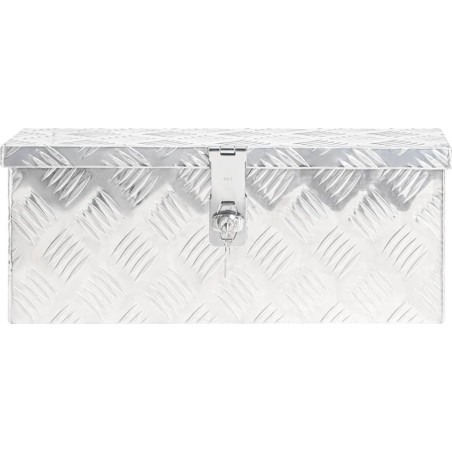 vidaXL Aufbewahrungsbox, silber, 50 x 20,5 x 15 cm, Aluminium