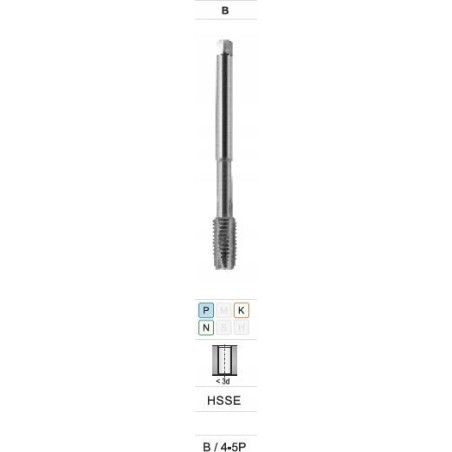 Fanar Gewindebohrer M18x1 DIN-374B (6H) HSSE 800