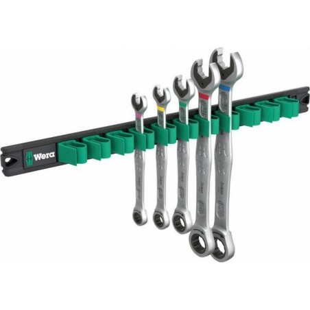Wera Wera 9631 Magnetstreifen 6000 Joker 2, 5-teilig, Schraubenschlüssel (Kombinations-Ratschen-Schraubenschlüssel mit Haltefunktion)