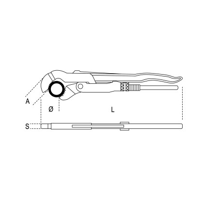 Beta Tools Rohrzange 410 mm 1 1/2" Gas (003780041)