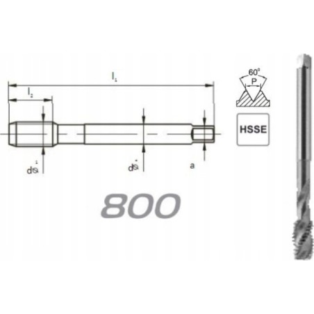 Fanar Gewindebohrer M24x1,5 DIN-374C R40 (6H) HSSE 800