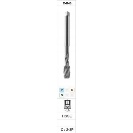 Fanar Gewindebohrer M24x1,5 DIN-374C R40 (6H) HSSE 800