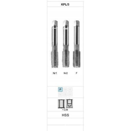 Fanar-Handgewindeschneidersatz A1-230001-0300 M30, 3-teilig