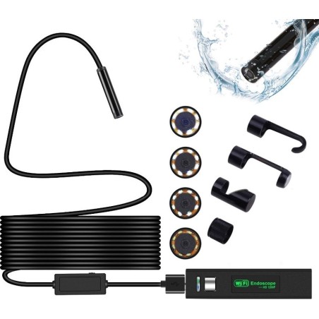 Xrec Endoskop / Inspektionskamera / WLAN, USB, 1200p, 8 mm – 5 Meter