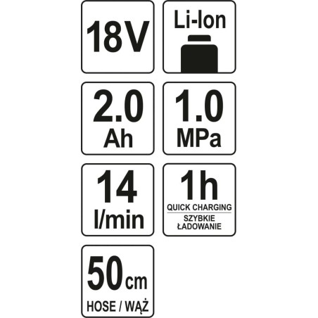 Yato YT-82894 18-V-Autokompressor