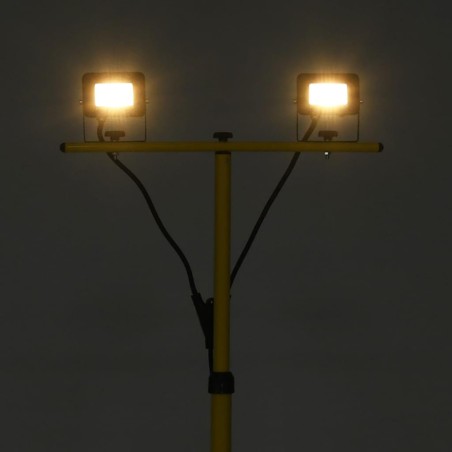 vidaXL LED-Scheinwerfer mit Ständer, 2×10 W, warmweißes Licht