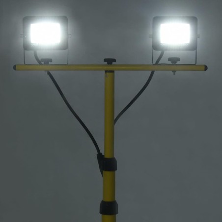 vidaXL LED-Scheinwerfer mit Ständer, 2×20 W, kaltweißes Licht