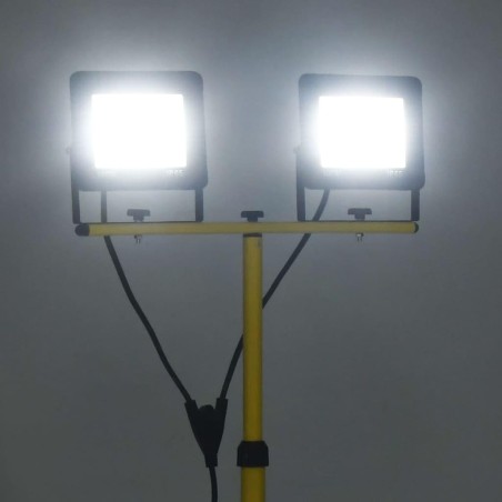 vidaXL LED-Scheinwerfer mit Stativ, 2×100 W, kaltweißes Licht