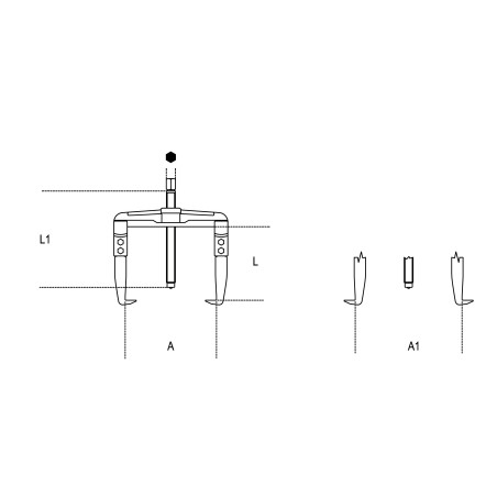Beta Tools Universal-Zweischalengreifer 100 mm (1500/2)